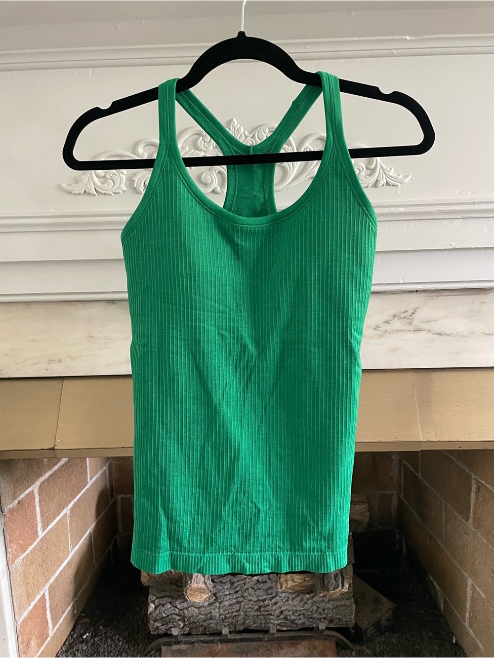 lululemon athletica Green Ribbed Racerback Tank